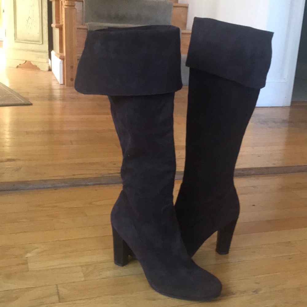 Deep Burgundy/Purple Tall Suede Boots
